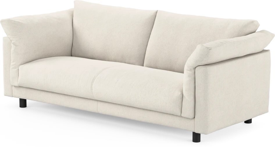 Cherrie - 2,5-sits soffa, hel dyna, fast klädsel - Vit