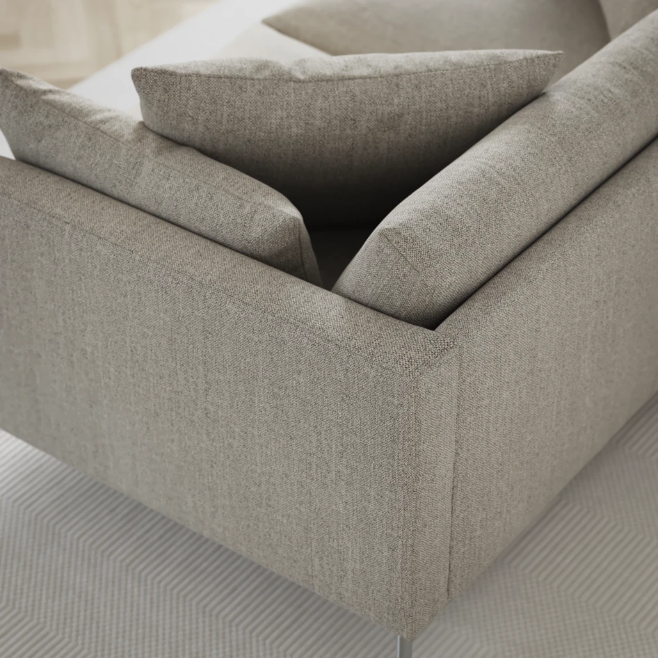 Harper - 3-sits soffa, hel dyna - Vit