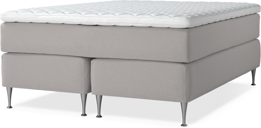 Delux Exclusive - Kontinentalsäng, dubbelsäng med bäddmadrass - Grå