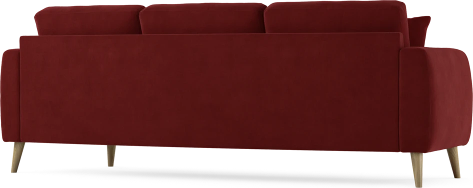 Eden - 3-sits soffa svängd - Röd
