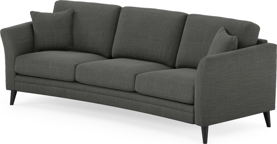 Eden - 3-sits soffa svängd - Grå