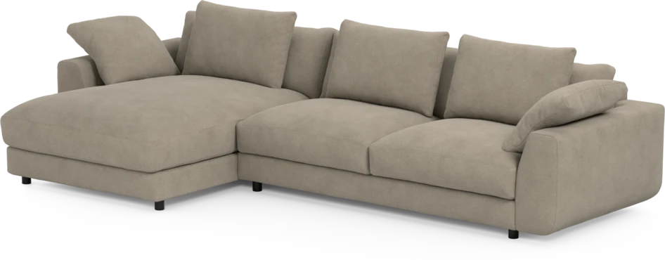 Amie - 3-sits med schäslong vänster - Beige