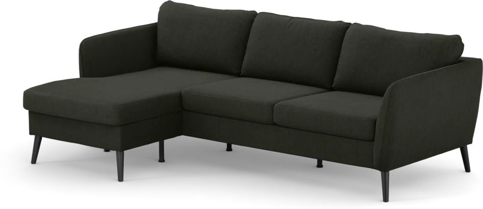 County - 3-sits soffa med flyttbar schäslong - Grön