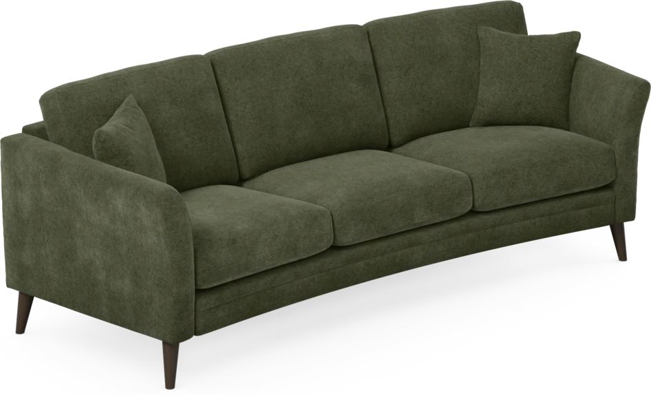 Eden - 3-sits soffa svängd - Grön