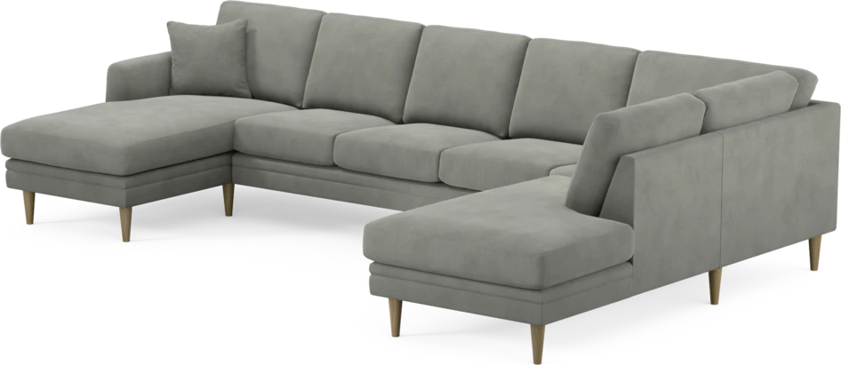 Eden - 3-sits soffa med schäslong vänster och divan höger - Grå