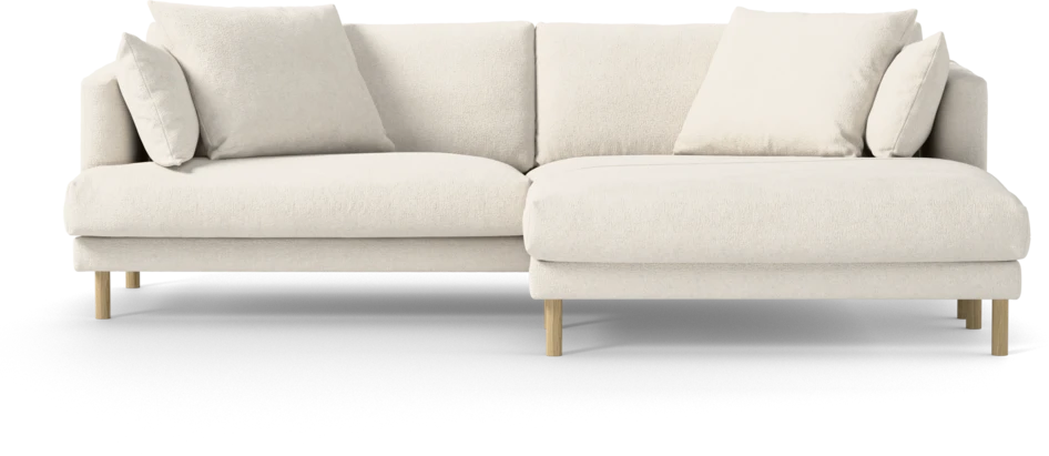 Harper - 4-sits med schäslong XL höger - Vit