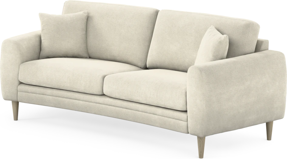Eden - 2,5-sits soffa svängd - Vit