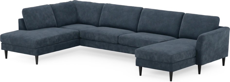 Bridge - 3-sits soffa med divan vänster och schäslong höger - Blå
