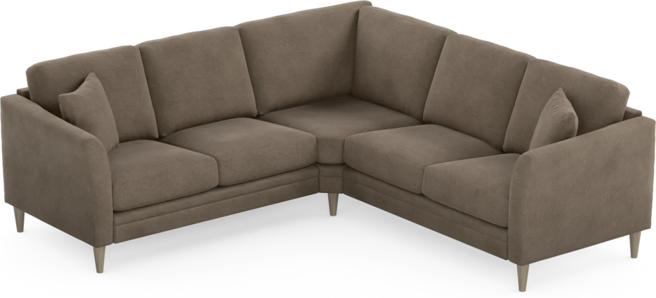 Eden - Hörnsoffa, 2+2-sits - Brun