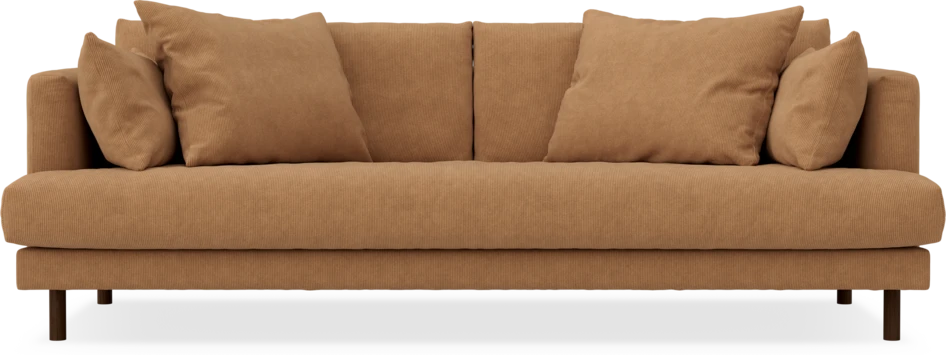Harper - 3-sits soffa, hel dyna - Gul