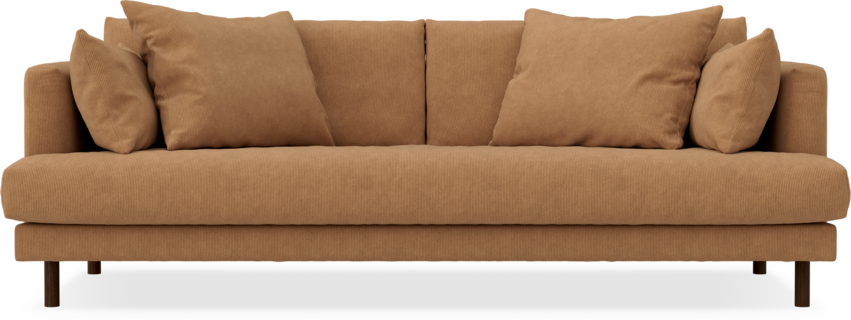 Harper - 3-sits soffa, hel dyna - Gul