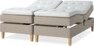 Delux Sense - Ställbar säng, dubbelsäng med bäddmadrass - Beige