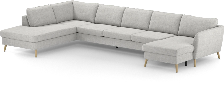 County - 4-sits soffa med divan vänster och schäslong höger - Grå