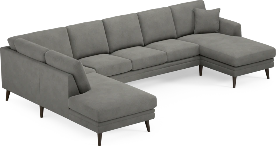 Eden - 3-sits soffa med divan vänster och schäslong höger - Grå