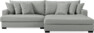 Rossi - 2-sits soffa med schäslong XL höger - Grå