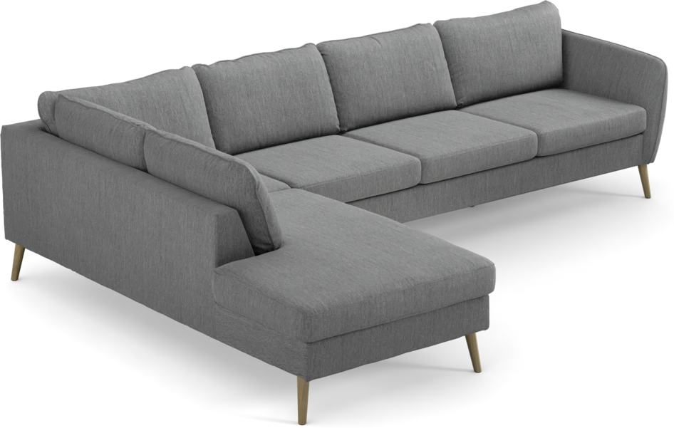 County - 3-sits soffa med divan vänster - Grå