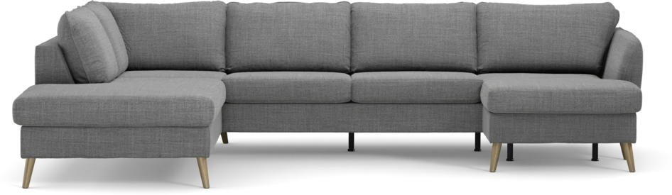 County - 3-sits soffa med divan vänster och schäslong höger - Grå