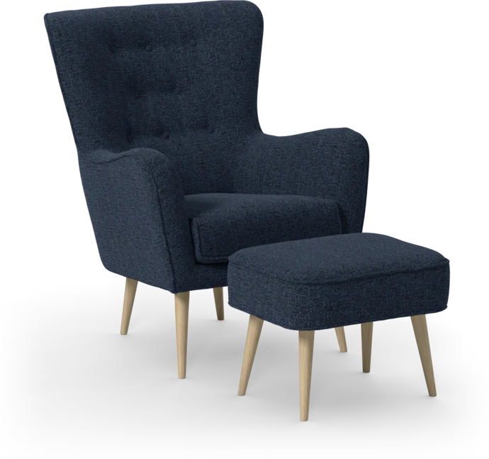 Cordelia, Fåtölj med fotpall