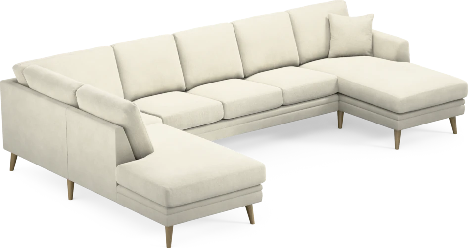 Eden - 3-sits soffa med divan vänster och schäslong höger - Vit
