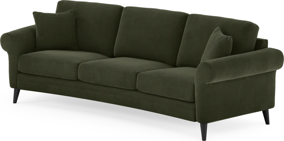 Eden - 3-sits soffa svängd - Grön