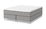Dream Delux - Kontinentalsäng, dubbelsäng med bäddmadrass Sleep Delux vit - Grå
