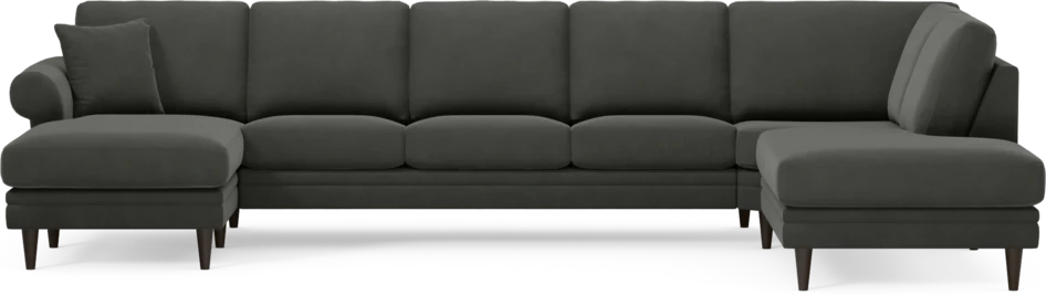Eden - 3-sits soffa med schäslong vänster och divan höger - Grå