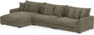 Rossi - 4-sits soffa med schäslong XL vänster - Grön