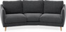Madison - 3-sits soffa svängd, 70 cm - Svart