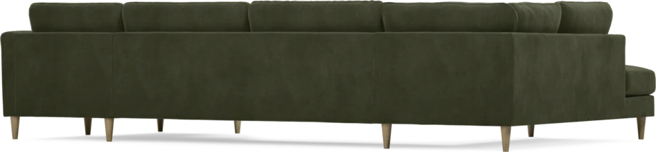 Bridge - 3-sits soffa med divan vänster och schäslong höger - Grön