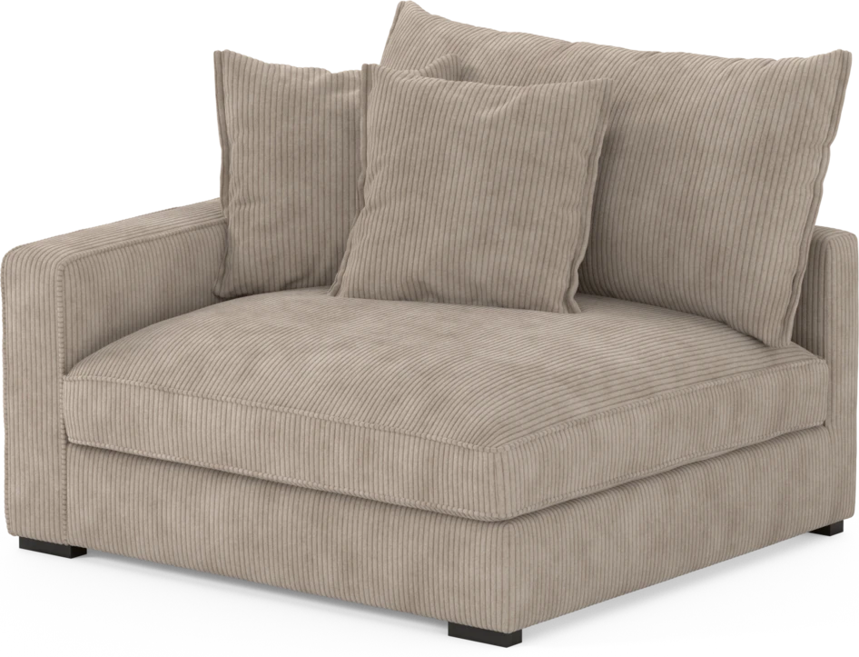 Rossi - 1,5-sits med armstöd vänster - Beige