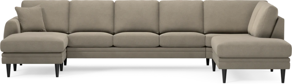 Eden - 3-sits soffa med schäslong vänster och divan höger - Beige