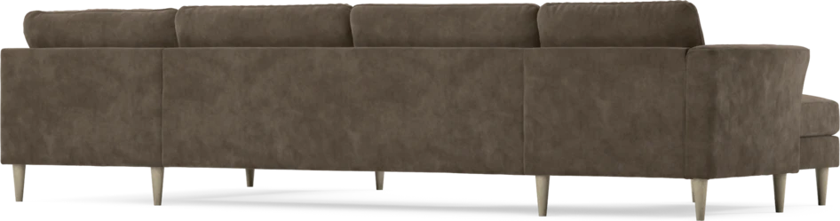 Bridge - 3-sits soffa med schäslong vänster och divan höger - Brun
