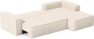 Ide - Bäddsoffa 3-sits med schäslong höger - Vit