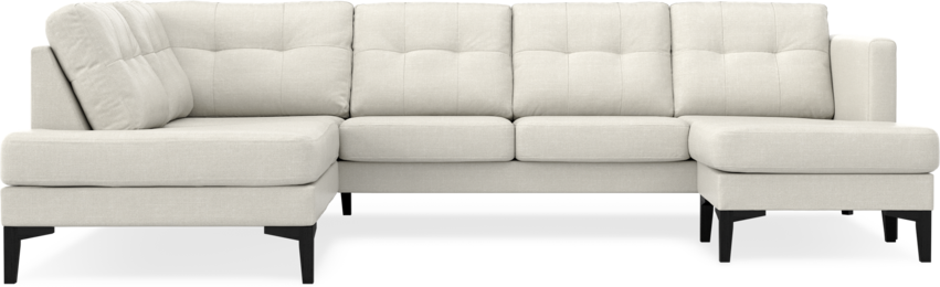 Rio - 3-sits soffa med divan vänster och schäslong höger - Vit