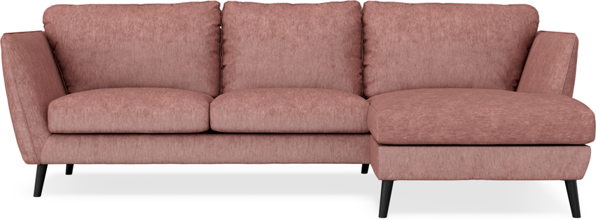 Madison Lux - 2-sits soffa med schäslong höger - Röd