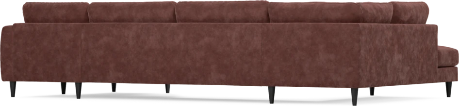 Bridge - 3-sits soffa med divan vänster och schäslong höger - Röd