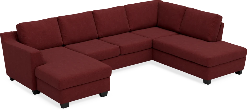 Friday - 3-sits soffa med schäslong vänster och divan höger - Rosa