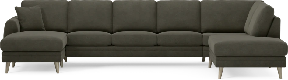 Eden - 3-sits soffa med schäslong vänster och divan höger - Grå