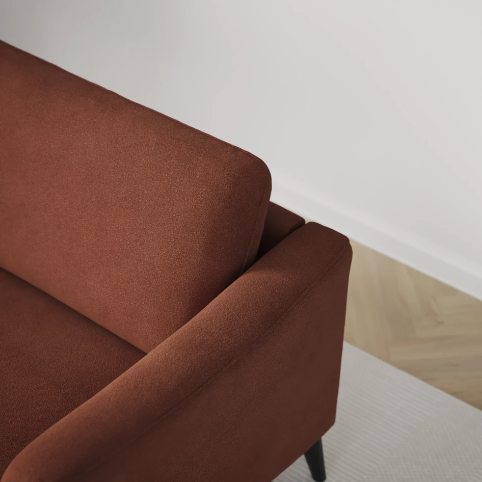 Bridge - 3-sits soffa med schäslong vänster och divan höger - Orange