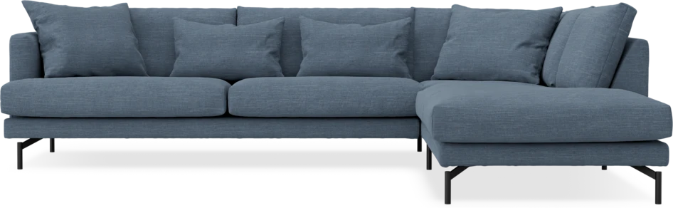 Harper - 3-sits soffa med divan höger - Blå