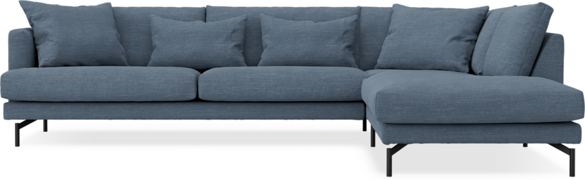 Harper - 3-sits soffa med divan höger - Blå