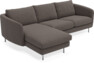 Madison Lux - 2-sits soffa med schäslong vänster - Grå