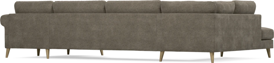 Bridge - 3-sits soffa med divan vänster och schäslong höger - Brun