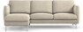 Madison Lux - 2-sits soffa med schäslong vänster - Beige