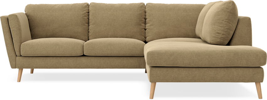 Madison - 2-sits soffa med divan höger - Brun