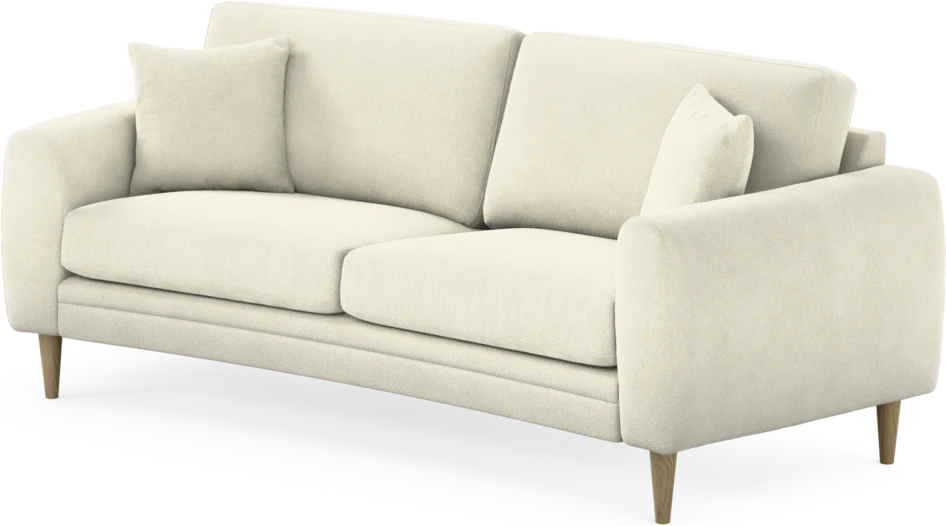 Eden - 2,5-sits soffa svängd - Vit
