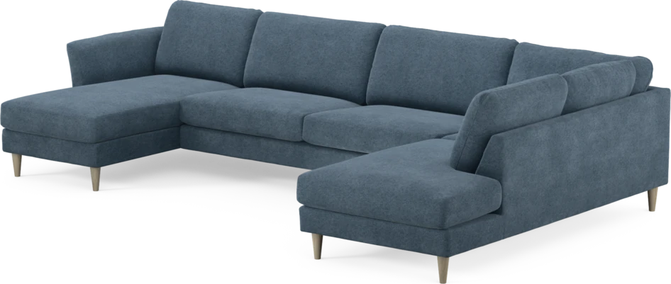 Bridge - 3-sits soffa med schäslong vänster och divan höger - Blå