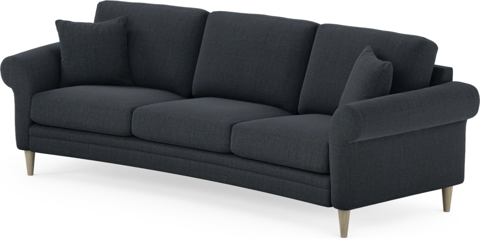 Eden - 3-sits soffa svängd - Blå