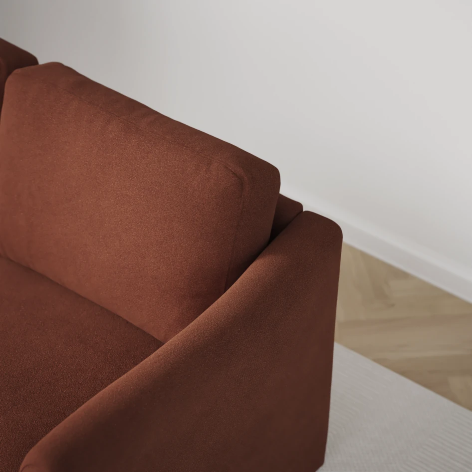 Öland - Bäddsoffa 3-sits, längsbäddad - Orange