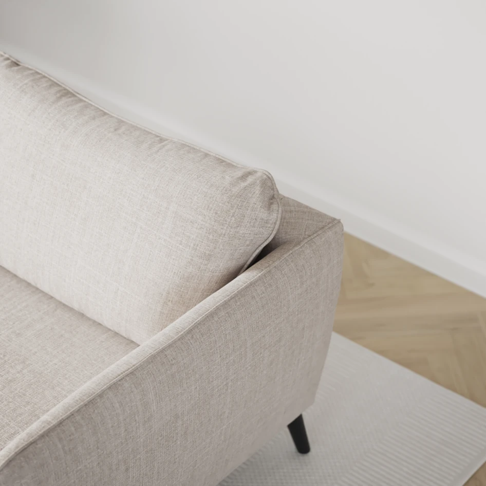 County - 3-sits soffa med flyttbar schäslong - Beige